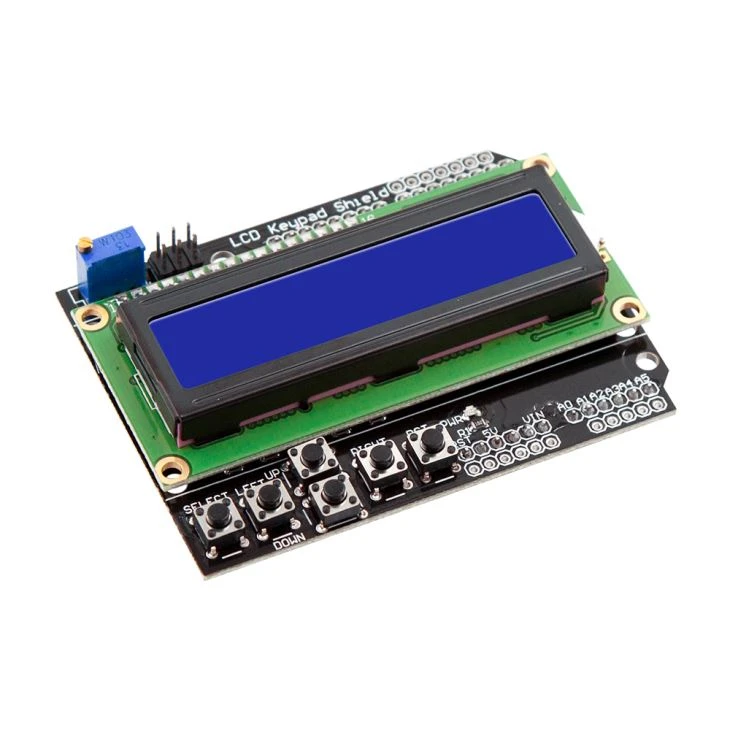 2018 LCD1602 LCD Keypad Shield Blue Backlight LCD1602 Display Module For Uno R3